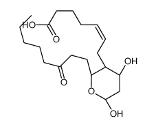 (Z)-7-[(2R,3S,4S)-4,6-dihydroxy-2-(3-oxooctyl)oxan-3-yl]hept-5-enoic acid Structure