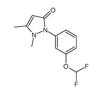 2-[3-(difluoromethoxy)phenyl]-1,5-dimethylpyrazol-3-one结构式