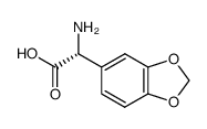 R-(-)-3,4-(methylenedioxy)phenylglycine结构式