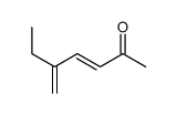 5-methylidenehept-3-en-2-one结构式