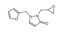 1-(furan-2-ylmethyl)-2-(oxiran-2-ylmethyl)pyrazol-3-one结构式