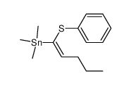 1-Phenylthio-1-(trimethylstannyl)-1-penten Structure