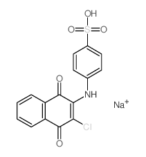 4-[(3-chloro-1,4-dioxo-naphthalen-2-yl)amino]benzenesulfonic acid Structure