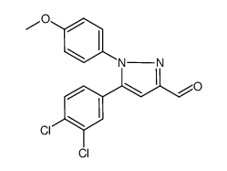 5-(3,4-dichloro-phenyl)-1-(4-methoxy-phenyl)-1H-pyrazole-3-carbaldehyde结构式