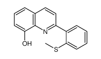 2-(2-methylsulfanylphenyl)quinolin-8-ol结构式