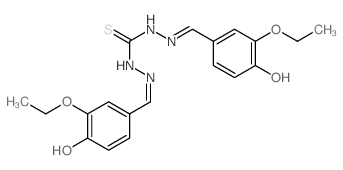 Benzaldehyde,3-ethoxy-4-hydroxy-, thiocarbohydrazone (8CI) structure
