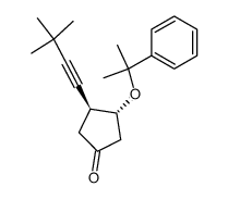 trans-3-(3,3-dimethyl-1-butynyl)-4-(cumyloxy)-cyclopentanone Structure