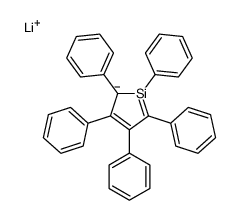 lithium,1,2,3,4,5-pentakis-phenyl-1-silanidacyclopenta-2,4-diene Structure