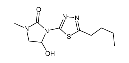 3-(5-Butyl-1,3,4-thiadiazol-2-yl)-4-hydroxy-1-methyl-2-imidazolidinone Structure