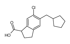 6-chloro-5-(cyclopentylmethyl)-2,3-dihydro-1H-indene-1-carboxylic acid Structure
