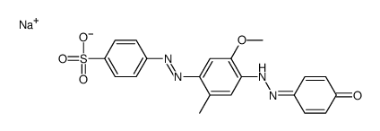 sodium [[4-[(4-hydroxyphenyl)azo]-5-methoxy-2-methylphenyl]azo]-4-benzenesulphonate结构式