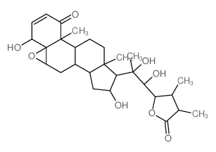 Ergost-2-en-26-oic acid,5,6-epoxy-4,16,20,22,23-pentahydroxy- 1-oxo-,ç-lactone,(4â,5â,6â,16â,22R,23R,- 25R)- picture