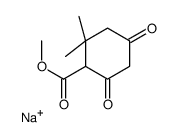 methyl 2,2-dimethyl-4,6-dioxocyclohexanecarboxylate, sodium salt structure