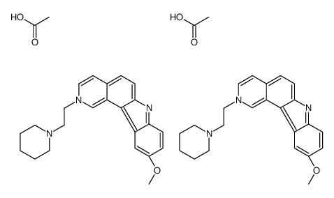 10-methoxy-2-(2-piperidin-1-ylethyl)-7H-pyrido[4,3-c]carbazol-2-ium,diacetate Structure