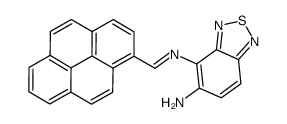 4-(pyren-1-ylmethylideneamino)-2,1,3-benzothiadiazol-5-amine结构式