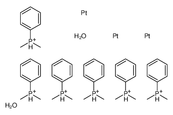 dimethyl(phenyl)phosphanium,platinum,dihydrate Structure