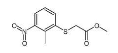 methyl ((2-methyl-3-nitrophenyl)thio)acetate结构式