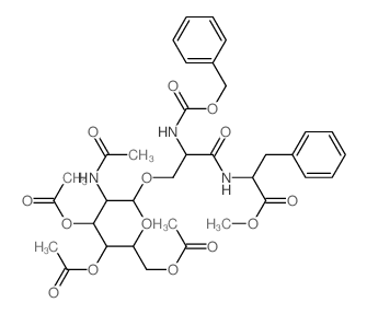 L-Phenylalanine,N-[N-[(phenylmethoxy)carbonyl]-O-[3,4,6-tri-O-acetyl-2-(acetylamino)-2-deoxy-b-D-glucopyranosyl]-L-seryl]-,methyl ester (9CI) structure