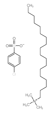 1-Octadecanaminium, N,N,N-trimethyl-, salt with 4-chlorobenzenesulfonic acid (1:1) Structure