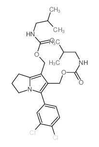 Carbamic acid, (2-methylpropyl)-,[5-(3,4-dichlorophenyl)-2,3-dihydro-1H-pyrrolizine-6,7-diyl]bis(methylene) ester (9CI) structure