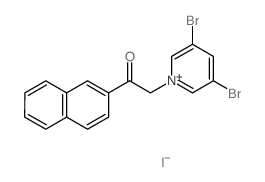 2-(3,5-dibromopyridin-1-yl)-1-naphthalen-2-yl-ethanone结构式