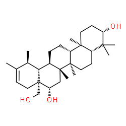 (18α,19α)-Urs-20-ene-3β,16β,28-triol Structure