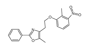 5-methyl-4-[2-(2-methyl-3-nitrophenoxy)ethyl]-2-phenyl-1,3-oxazole结构式