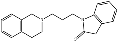 1-[3-(3,4-dihydroisoquinolin-2(1H)-yl)propyl]-1,3-dihydro-2H-indol-2-one结构式