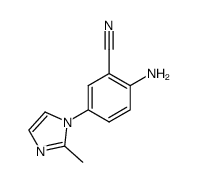 2-amino-5-(2-methylimidazol-1-yl)benzonitrile Structure