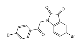 5-bromo-1-[2-(4-bromophenyl)-2-oxoethyl]indole-2,3-dione结构式