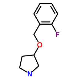 Pyrrolidine, 3-[(2-fluorophenyl)methoxy]- (9CI) Structure