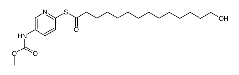 S-(5-((methoxycarbonyl)amino)pyridin-2-yl) 14-hydroxytetradecanethioate Structure