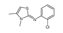 N-(2-chlorophenyl)-3,4-dimethyl-1,3-thiazol-2-imine结构式