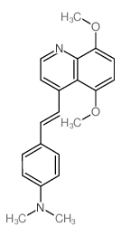 Benzenamine, 4-[2-(5,8-dimethoxy-4-quinolinyl)ethenyl]-N,N-dimethyl- Structure