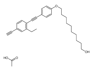 acetic acid,10-[4-[2-(2-ethyl-4-ethynylphenyl)ethynyl]phenoxy]decan-1-ol结构式