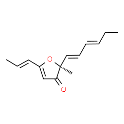 3(2H)-Furanone,2-(1E,3E)-1,3-hexadienyl-2-methyl-5-(1-propenyl)-,(2S)-(9CI)结构式
