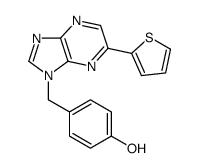 4-[(5-thiophen-2-ylimidazo[4,5-b]pyrazin-3-yl)methyl]phenol结构式