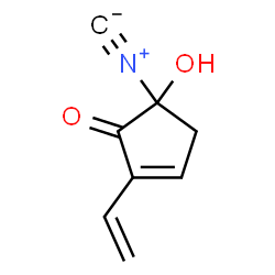 (+)-2-Ethenyl-5-hydroxy-5-isocyano-2-cyclopenten-1-one结构式