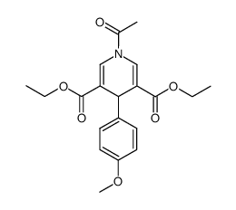 diethyl 1-acetyl-4-(4-methoxyphenyl)-1,4-dihydropyridine-3,5-dicarboxylate结构式