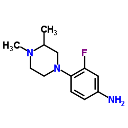 4-(3,4-Dimethyl-1-piperazinyl)-3-fluoroaniline结构式