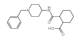 2-{[(1-Benzyl-4-piperidinyl)amino]-carbonyl}cyclohexanecarboxylic acid结构式