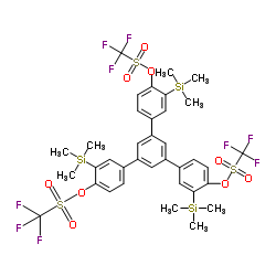 1,3,5-三[(4-三氟甲磺酰氧基)-3-(三甲基硅基)苯基]苯结构式