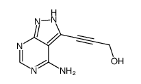 4-amino-3-(3-hydroxyprop-1-ynyl)pyrazolo[3,4-d]pyrimidine结构式