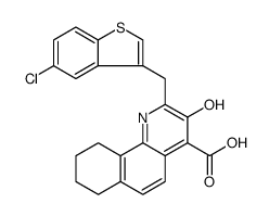 Benzo[h]quinoline-4-carboxylic acid, 2-[(5-chlorobenzo[b]thien-3-yl)methyl]-7,8,9,10-tetrahydro-3-hydroxy Structure