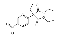 2-[1,1-bis(ethoxycarbonyl)propyl]-5-nitropyridine结构式
