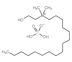 N,N-二甲基-N-(2-羟基乙基)十六烷基季铵磷酸盐结构式