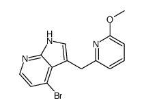 4-bromo-3-[(6-methoxypyridin-2-yl)methyl]-1H-pyrrolo[2,3-b]pyridine结构式