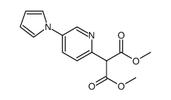 Propanedioic acid, 2-[5-(1H-pyrrol-1-yl)-2-pyridinyl]-, 1,3-dimethyl ester Structure