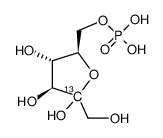 (2-13C1)-D-Fructose 6-phosphate结构式