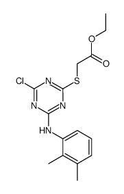 ethyl <<4-chloro-6-<(2,3-dimethylphenyl)amino>-1,3,5-triazin-2-yl>thio>acetate Structure